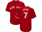 Youth Majestic Toronto Blue Jays #7 B.J. Upton Replica Red Canada Day MLB Jersey