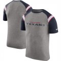 Houston Texans Enzyme Shoulder Stripe Raglan T-Shirt Heathered Gray