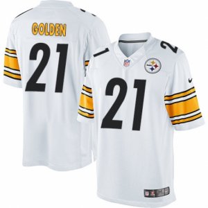 Mens Nike Pittsburgh Steelers #21 Robert Golden Limited White NFL Jersey