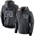 NFL Mens Nike New Orleans Saints #50 Stephone Anthony Stitched Black Anthracite Salute to Service Player Performance Hoodie