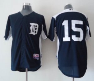 mlb Detroit Tigers #15 Inge Navy Blue