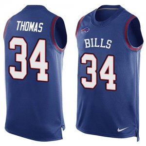 Nike Buffalo Bills #34 Thurman Thomas Royal Blue Team Color Men Stitched NFL Limited Tank Top Jersey