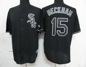 mlb chicago white sox #15 beckham black fashion