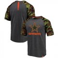 Dallas Cowboys Heathered Gray Camo NFL Pro Line by Fanatics Branded T-Shirt