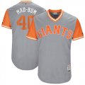 Giants #40 Madison Bumgarner Mad Bum Majestic Gray 2017 Players Weekend Jersey