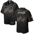 Nike Seattle Seahawks #24 Marshawn Lynch Pro Line Black Gold Collection Jersey(Game)