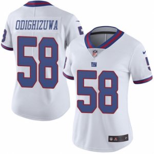 Women\'s Nike New York Giants #58 Owa Odighizuwa Limited White Rush NFL Jersey