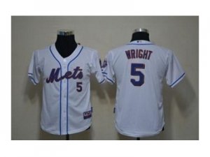 Youth mlb new york mets #5 david wright white