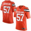 Mens Nike Cleveland Browns #57 Cam Johnson Limited Orange Alternate NFL Jersey