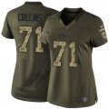 Women Nike Dallas Cowboys #71 La'el Collins Green Salute to Service Jerseys