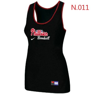 Nike Philadelphia Phillies Tri-Blend Racerback stretch Tank Top Black