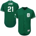 Men's Majestic Detroit Tigers #21 Mark Lowe Green Celtic Flexbase Authentic Collection MLB Jersey