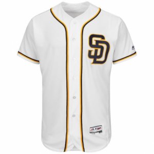 Men\'s San Diego Padres Majestic Fashion Blank White Flex Base Authentic Collection Team Jersey