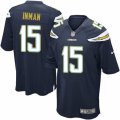 Mens Nike San Diego Chargers #15 Dontrelle Inman Game Navy Blue Team Color NFL Jersey