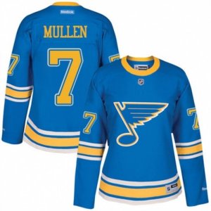 Womens Reebok St. Louis Blues #7 Joe Mullen Authentic Blue 2017 Winter Classic NHL Jersey