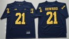 Michigan Wolverines 21 Desmond Howard Navy College Football Jersey