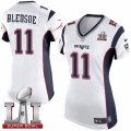 Womens Nike New England Patriots #11 Drew Bledsoe Elite White Super Bowl LI 51 NFL Jersey