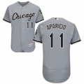 Men's Majestic Chicago White Sox #11 Luis Aparicio Grey Flexbase Authentic Collection MLB Jersey