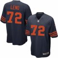 Mens Nike Chicago Bears #72 Charles Leno Game Navy Blue 1940s Throwback Alternate NFL Jersey