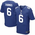 Mens Nike New York Giants #6 Logan Thomas Elite Royal Blue Team Color NFL Jersey