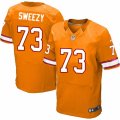 Mens Nike Tampa Bay Buccaneers #73 J. R. Sweezy Elite Orange Glaze Alternate NFL Jersey