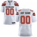 Men Cleveland Browns Nike White Elite Custom Jersey