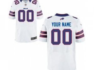 Men\'s Nike Buffalo Bills Customized Elite White Jerseys