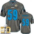 Youth Nike Panthers #59 Luke Kuechly Grey Super Bowl 50 Stitched Vapor Jersey