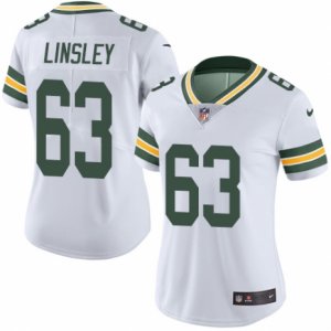 Women\'s Nike Green Bay Packers #63 Corey Linsley Limited White Rush NFL Jersey
