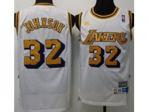 nba Los Angeles Lakers #32 Johnson Throwback white