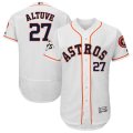 Mens Houston Astros #27 Jose Altuve White 2017 World Series Bound Flexbase Player Jersey