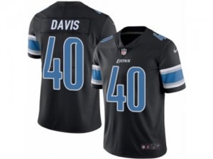Mens Nike Detroit Lions #40 Jarrad Davis Limited Black Rush NFL Jersey