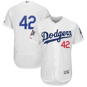 Dodgers #42 Jackie Robinson White 2019 Jackie Robinson Day FlexBase Jersey