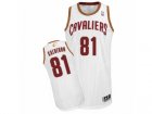 Men Adidas Cleveland Cavaliers #81 Jose Calderon Authentic White Home NBA Jersey