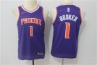 Suns #1 Devin Booker Purple Youth Nike Swingman Jersey