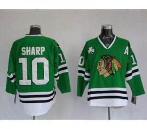 nhl chicago blackhawks #10 sharp green