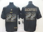 Nike Panthers #22 Christian McCaffrey Black Gold Vapor Untouchable Limited Jersey