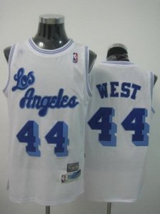 nba fans los angeles lakers #44 west swingman white