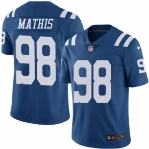 Mens Nike Indianapolis Colts #98 Robert Mathis Limited Royal Blue Rush NFL Jersey
