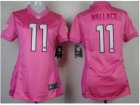 Nike Women Miami Dolphins #11 Mike Wallace Pink Love Jerseys