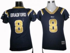 Women St. Louis Rams #8 Sam Bradford blue