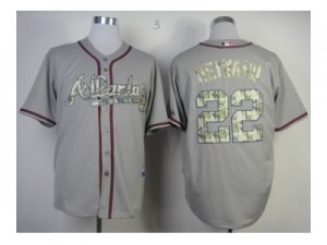 mlb jerseys atlanta braves #22 heyward grey[number camo]