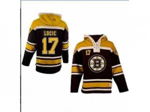 nhl jerseys Boston Bruins #17 Milan Lucic Black[pullover hooded sweatshirt patch]