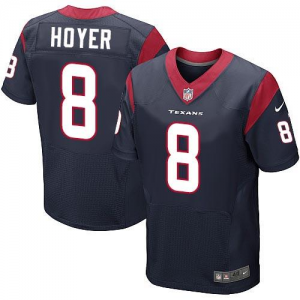 Nike Houston Texans #8 Brian Hoyer blue jerseys(Elite)