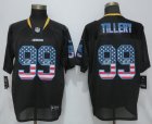 Nike Chargers #99 Jerry Tillery Black USA Flag Fashion Limited Jersey