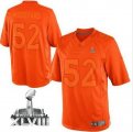 Nike Denver Broncos #52 Wesley Woodyard Orange Super Bowl XLVIII NFL Drenched Limited Jersey