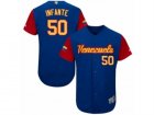 Mens Venezuela Baseball Majestic #50 Gregory Infante Royal Blue 2017 World Baseball Classic Authentic Team Jersey