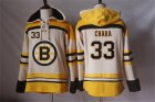 Mens Boston Bruins #33 Zdeno Chara Cream Sawyer Hooded Sweatshirt Stitched NHL Jersey