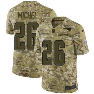 Nike Patriots #26 Sony Michel Camo Salute To Service Limited Jersey