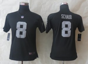 Women Nike Oakland Raiders #8 Schaub Black Jerseys